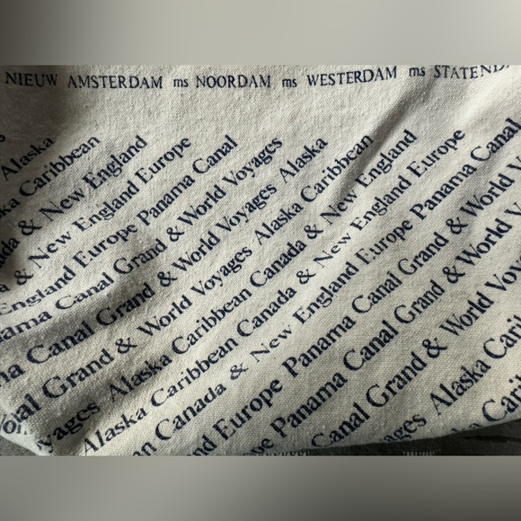 2/$15 - 2 Vintage Canvas Tote Bags - Holland America Line - Travel Cruises - Picture 8 of 10